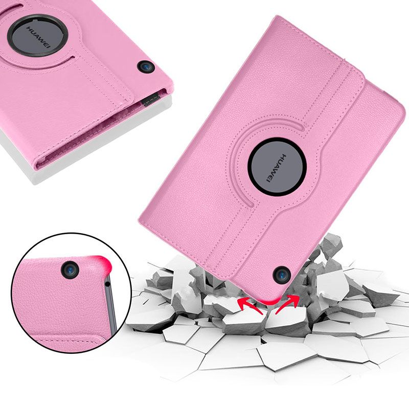 Funda Giratoria 360º para Huawei Mediapad T5 10.1 Rosa
