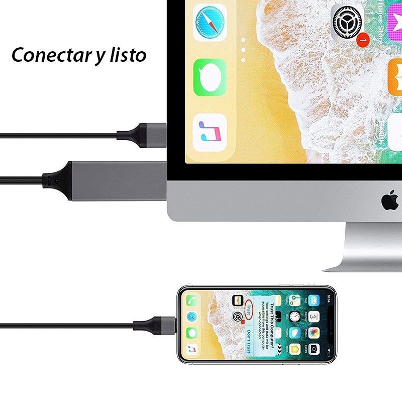 Cable Lightning a HDMI + USB FHD 1080 para iPhone y iPad
