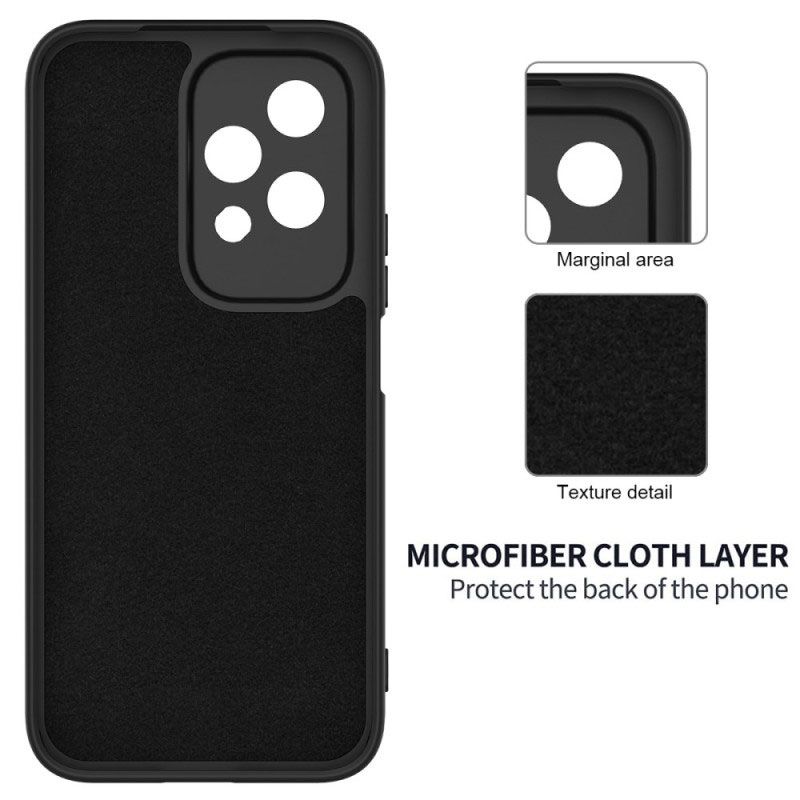 Funda de Silicona líquida para Honor 200 Lite Negro