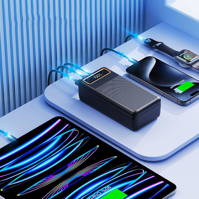 Bateria Externa de 30000 mAh con Carga Rápida 22.5W y 3A