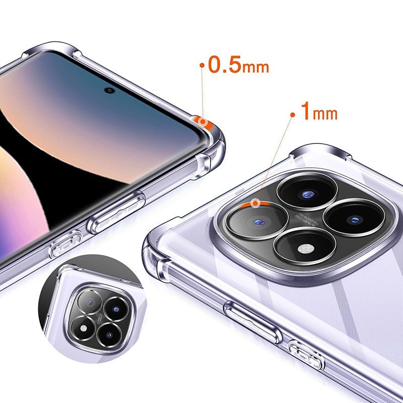 Funda con esquinas reforzadas para Xiaomi Redmi Note 14 Pro+ 5G