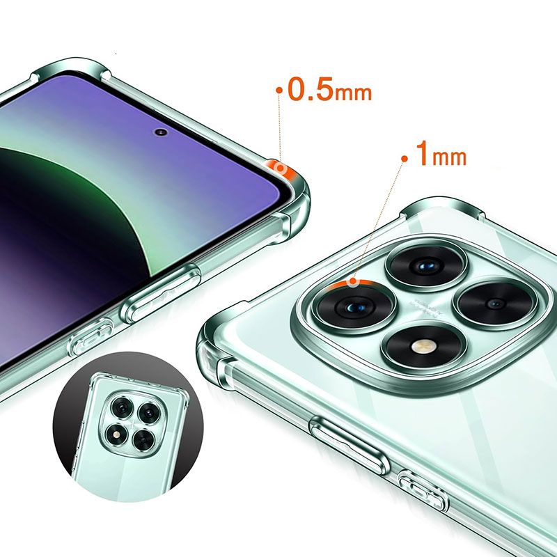 Funda con esquinas reforzadas para Xiaomi Redmi Note 14 Pro 5G