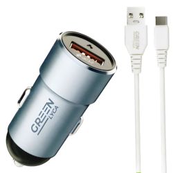 Cargador de Coche 18W 3A con cable USB a USB Tipo C