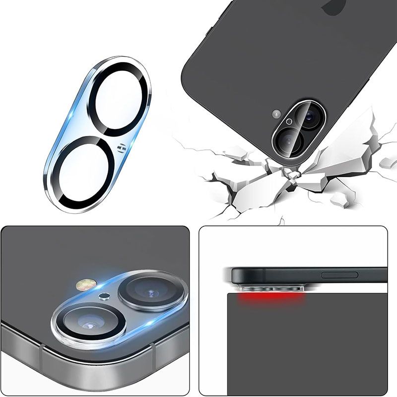 Protector cámara para iPhone 16 / Plus de cristal templado