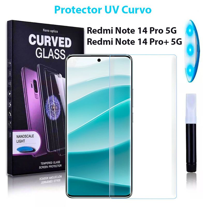 Protector de Pantalla UV Curvo Xiaomi Redmi Note 14 Pro 5G / Pro+ 5G