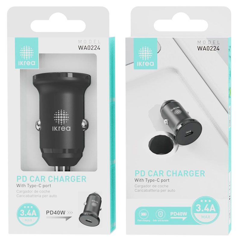 Cargador de Coche Tipo C PD 40W WA0224