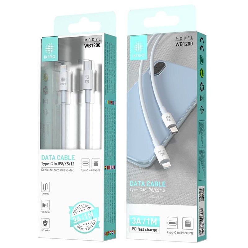 Cable Tipo C a Lightning de 20W y 1 metro WB1200