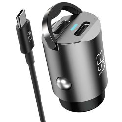 Cargador de Coche 35W con 2 Puertos Tipo C + Cable Tipo C