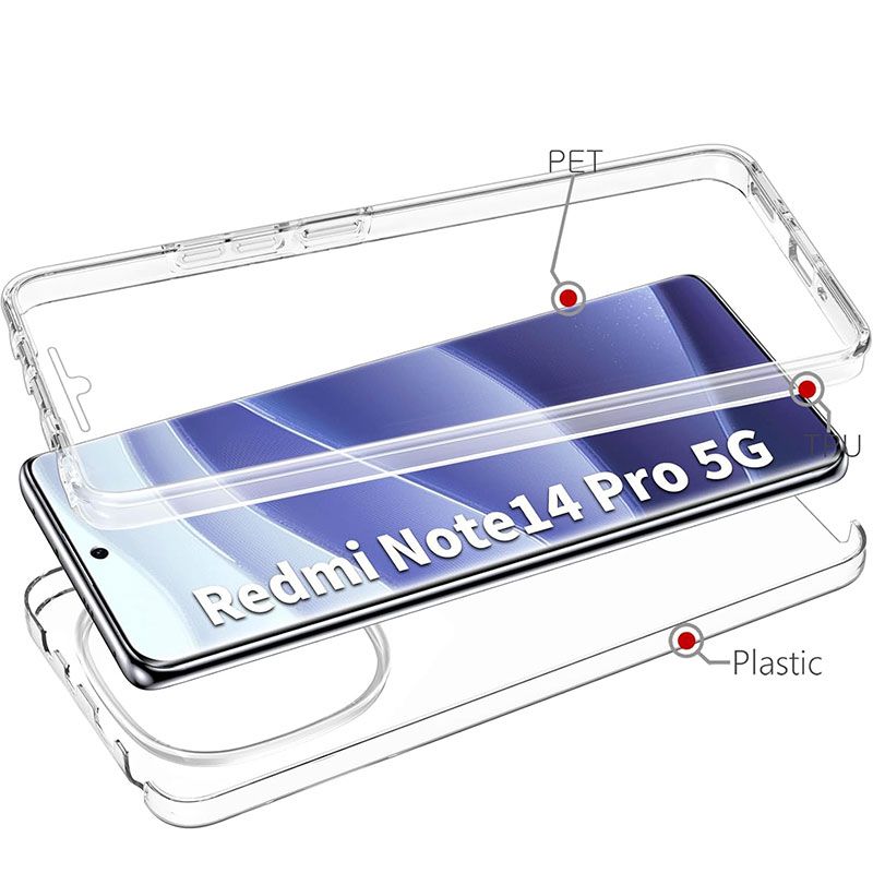 Funda Doble Cara 360 para Xiaomi Redmi Note 14 Pro 5G / Pro+ 5G
