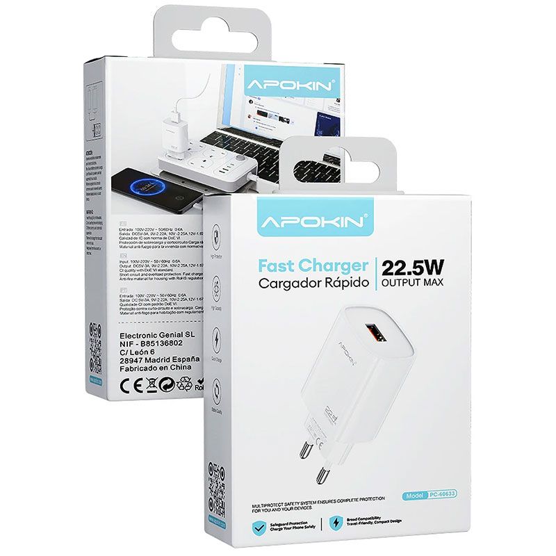 Cargador USB Supercharger 22.5W de Carga rápida