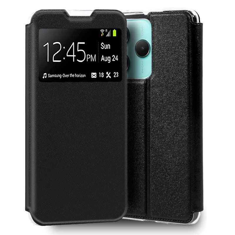 Funda con Tapa y Ventana para Xiaomi Redmi Note 14 5G Negro