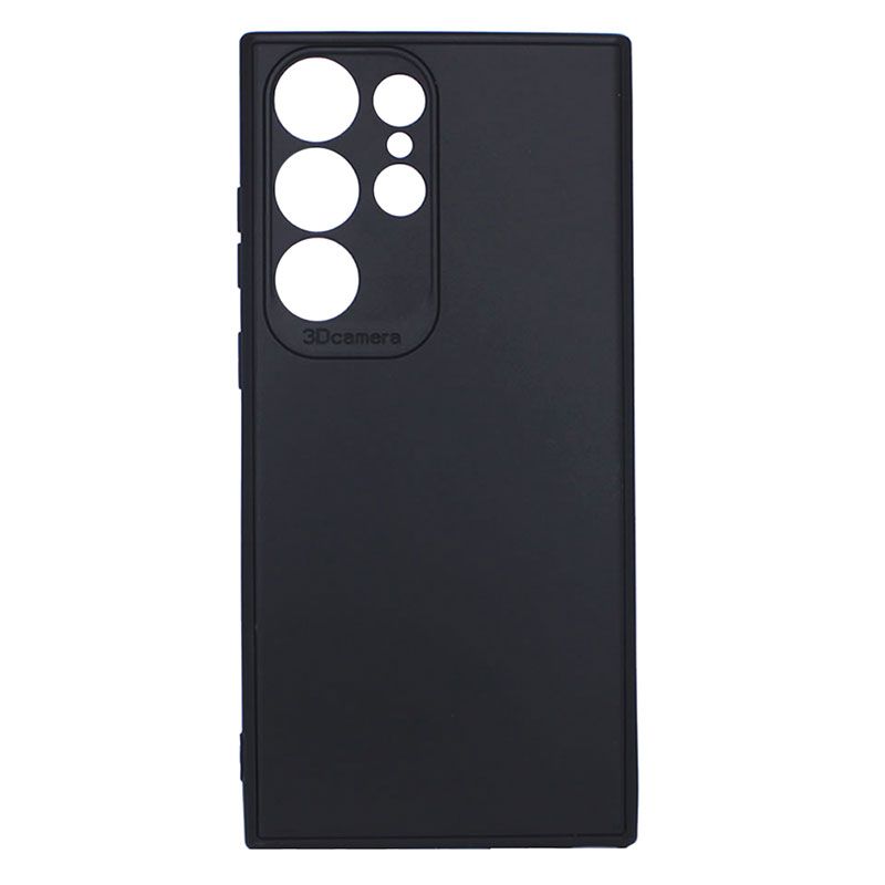 Funda negra para Samsung Galaxy S25 Ultra de silicona