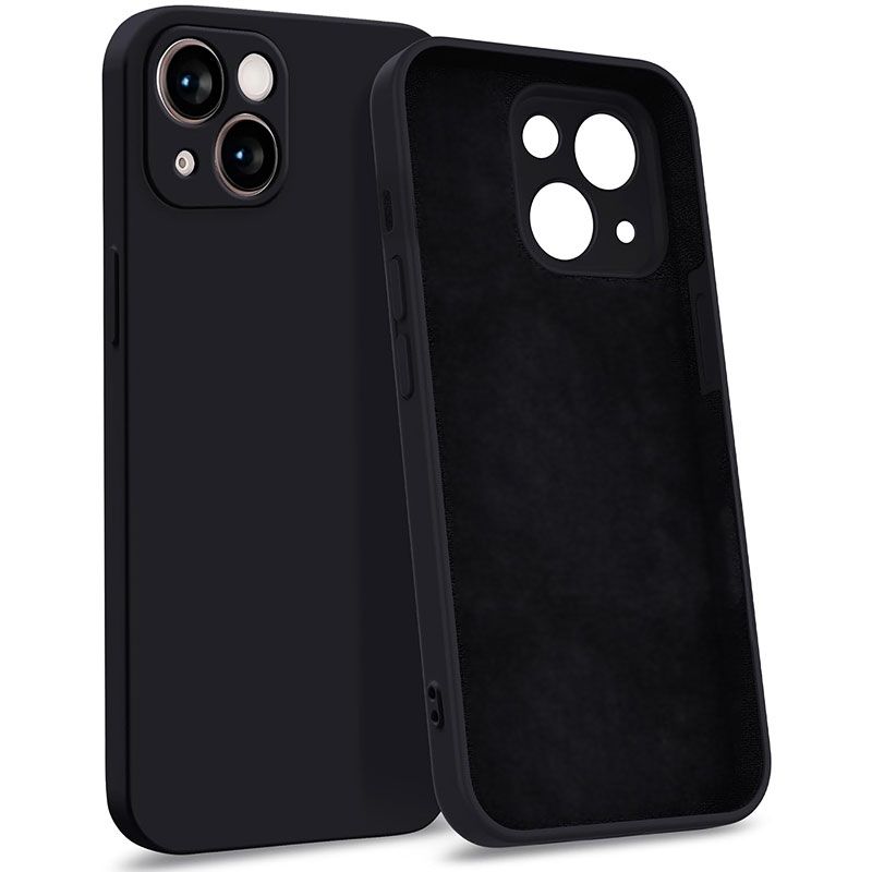 Funda de silicona suave para iPhone 13 Negro