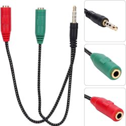 Cable Jack 3.5mm 2 hembra a 1 macho