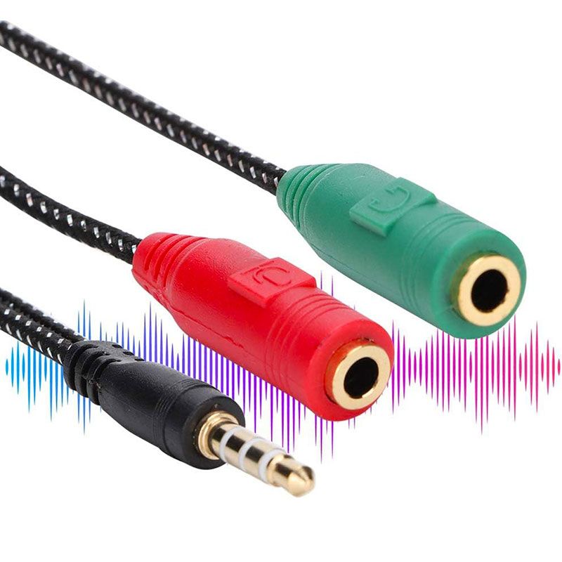 Cable Jack 3.5mm 2 hembra a 1 macho