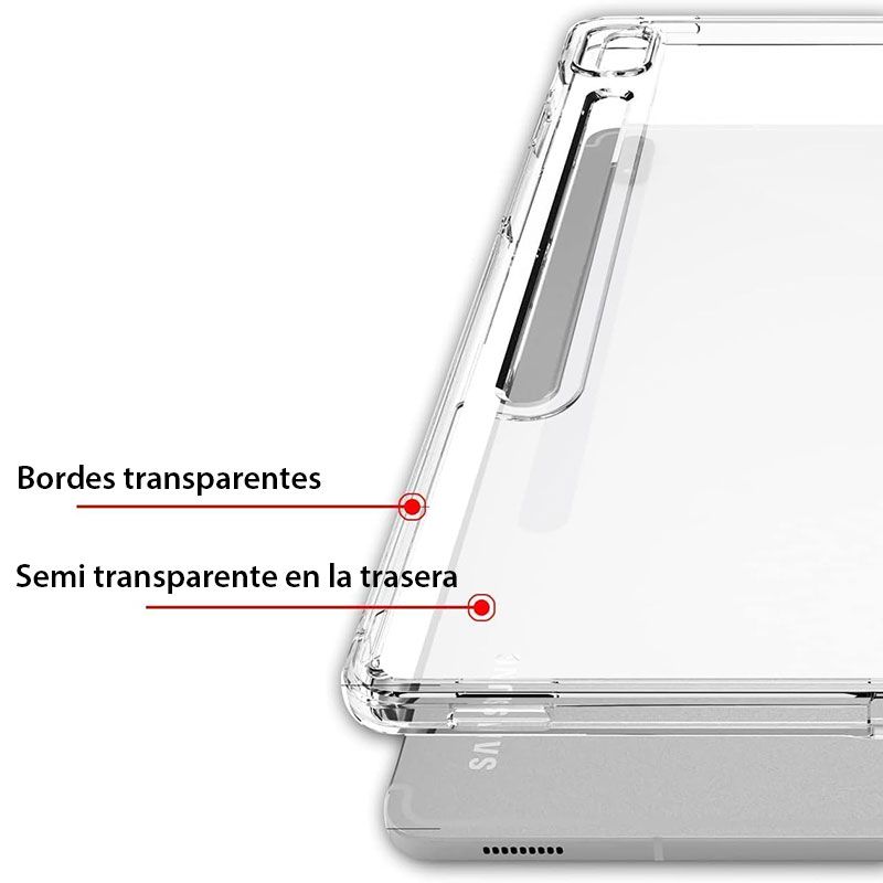 Funda transparente para Samsung Galaxy Tab S9 de silicona