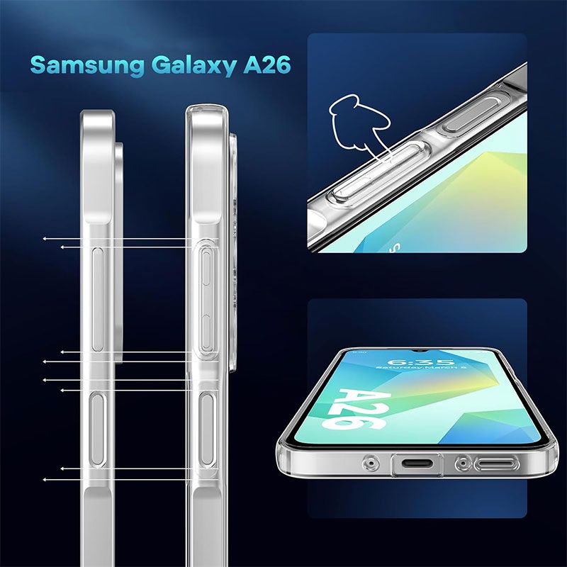 Funda transparente para Samsung Galaxy A26 5G de silicona