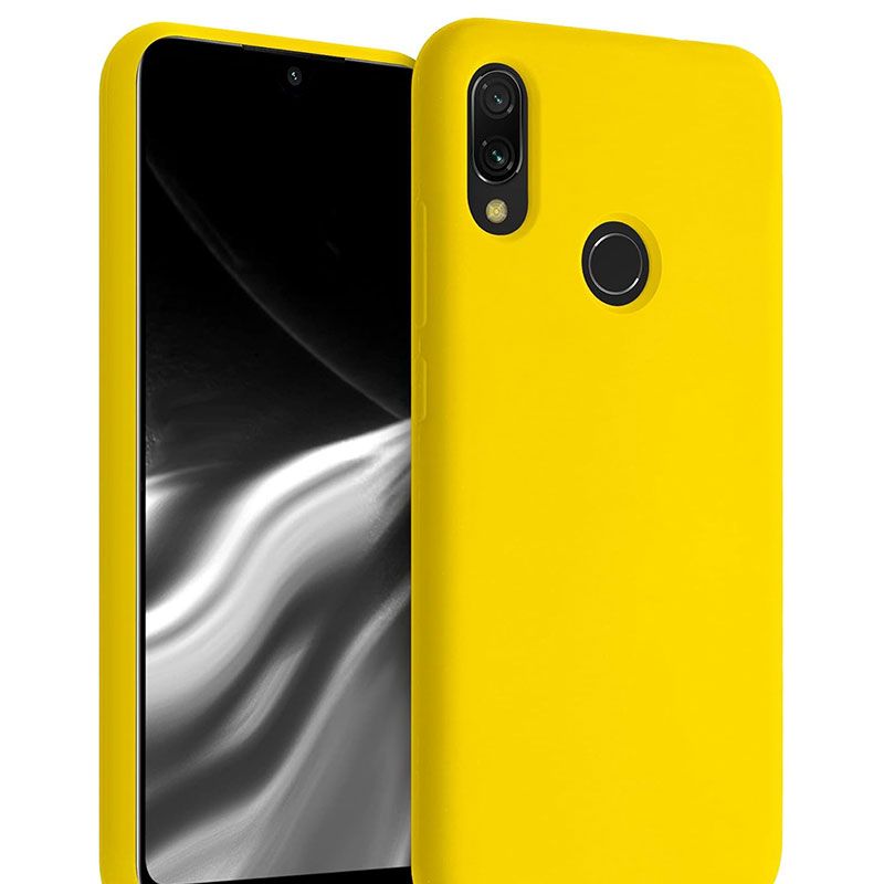 Funda de Silicona tipo iPhone para Xiaomi Redmi Note 6 / Pro Amarillo