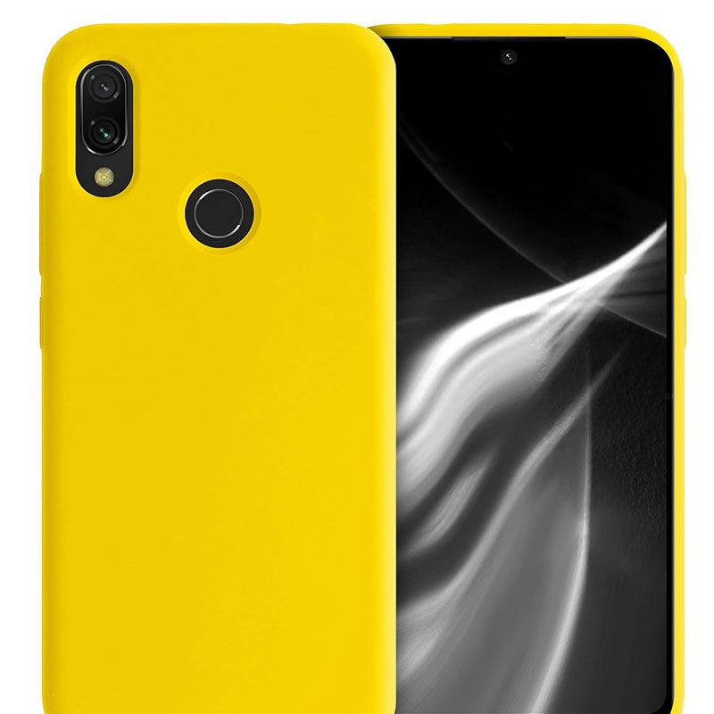 Funda de Silicona tipo iPhone para Xiaomi Redmi Note 6 / Pro Amarillo