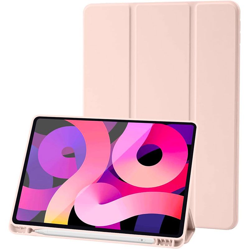 Funda tipo Smart Cover para iPad 10.2 / 10.5 con ranura para lápiz (Rosa)
