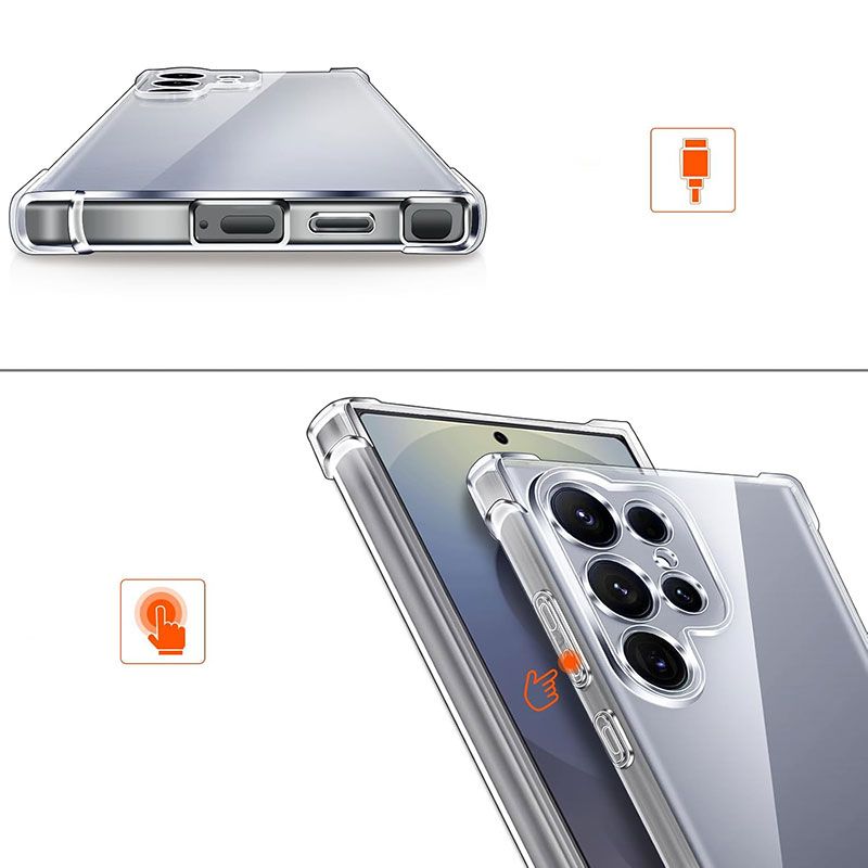 Funda con esquinas reforzadas para Samsung Galaxy S25 Ultra