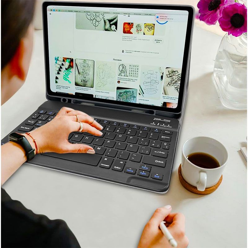 Funda con Teclado Español para Samsung Galaxy Tab S6 Lite