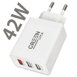 Cargador 3 USB 42W de Carga Rápida GL69512