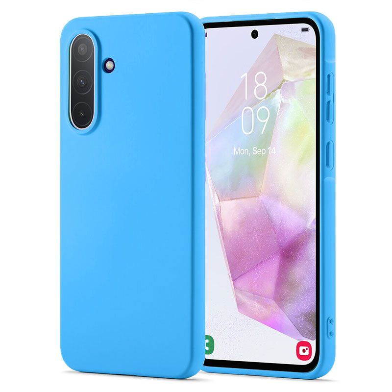 Funda de silicona suave para Samsung Galaxy A36 5G Azul