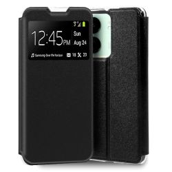 Funda con Tapa y Ventana para Xiaomi Redmi 13C 5G negro