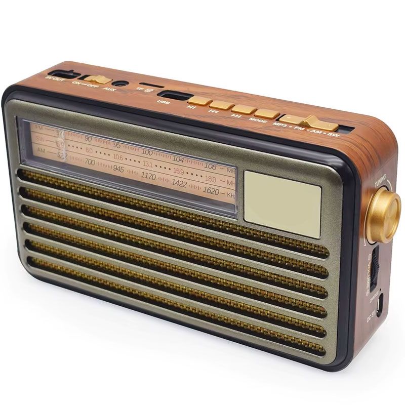 Radio Solar FM/AM/SW con linterna y Bluetooth