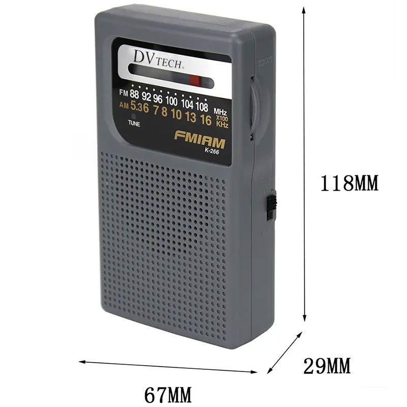 Radio portátil AM / FM de bolsillo DV-807