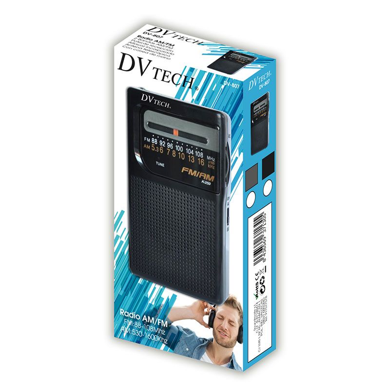 Radio portátil AM / FM de bolsillo DV-807
