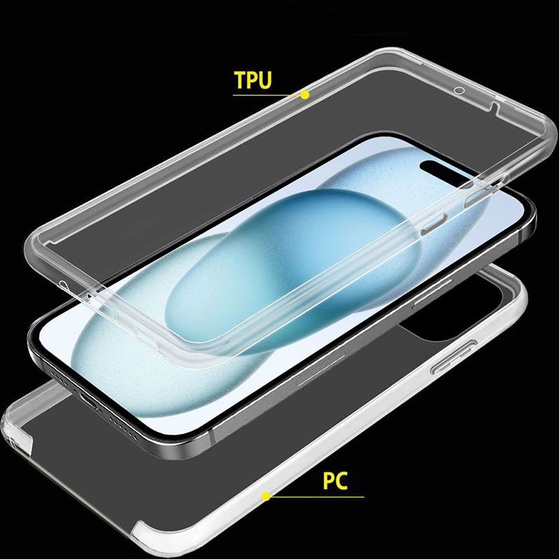 Funda Doble Cara Completa 360 para iPhone 15 Plus