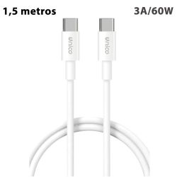 Cable USB Tipo C a Tipo C de 60W y 1.5 Metros