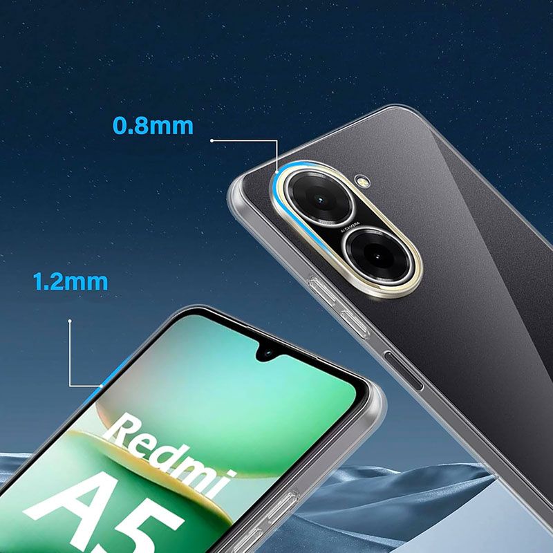 Funda transparente para Xiaomi Redmi A5 de silicona