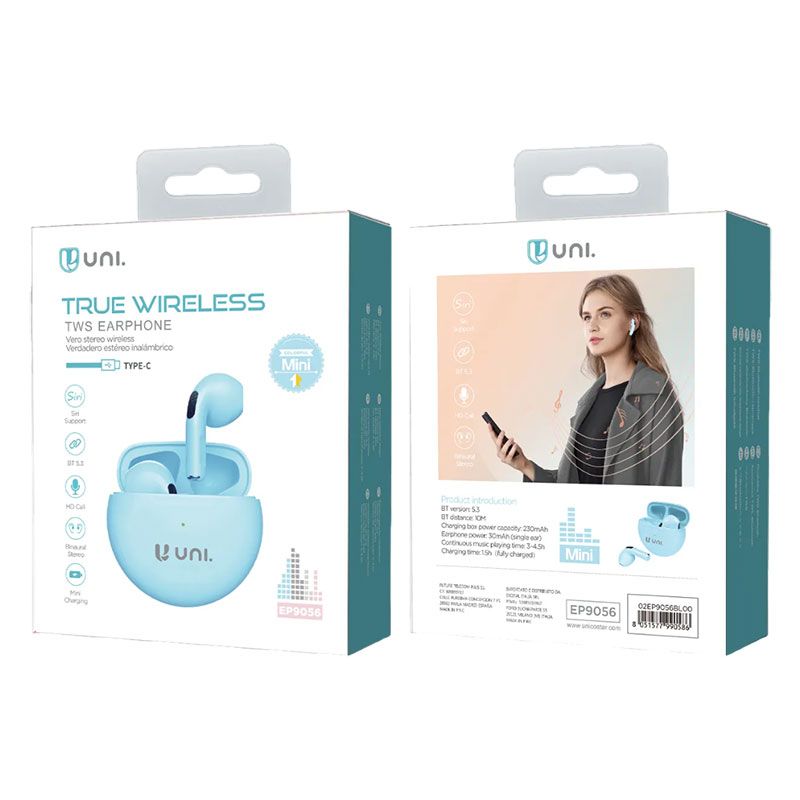 Auriculares Inalámbricos Azules TWS EP9056 UNI