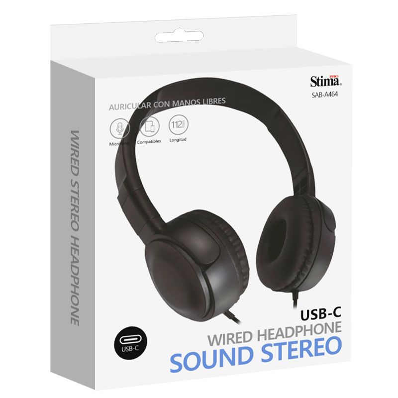 Cascos con cable tipo C Stima Pro SAB-A464