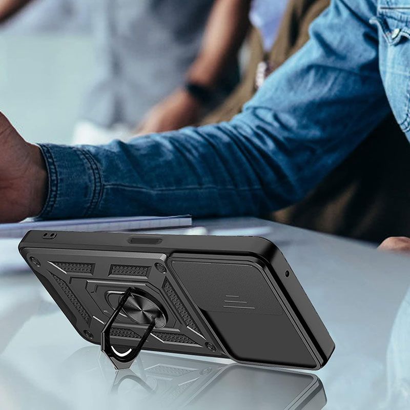 Funda Slide Armor con anillo para Samsung Galaxy A13 5G / A04S