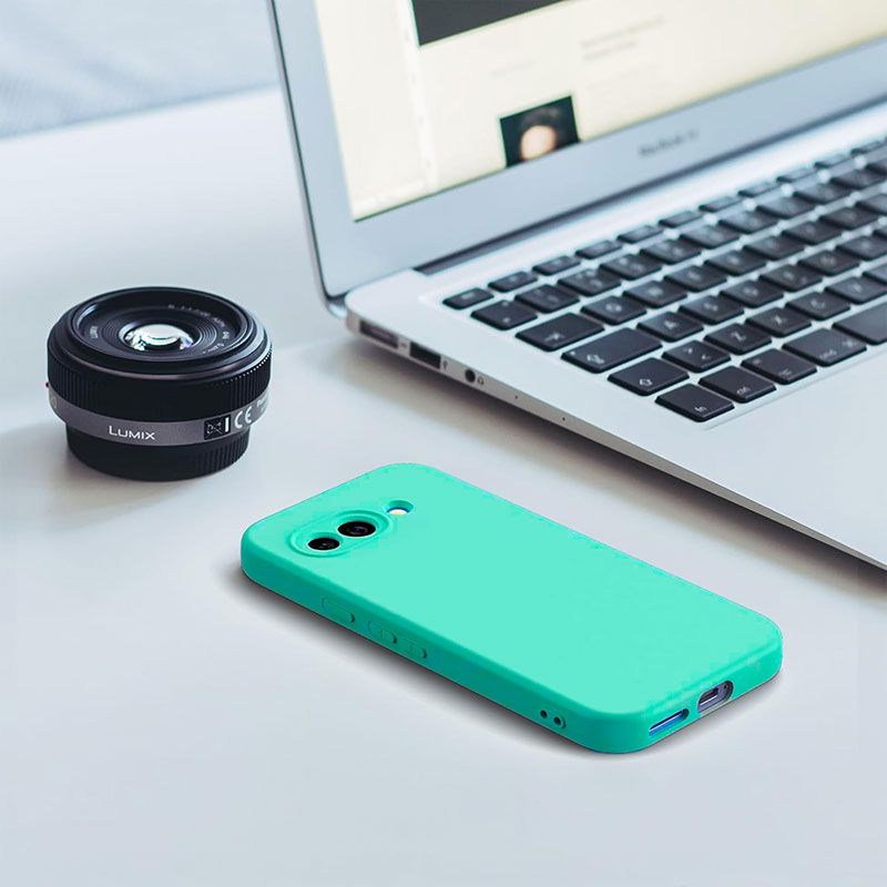 Funda Verde Menta de silicona suave para Google Pixel 9a