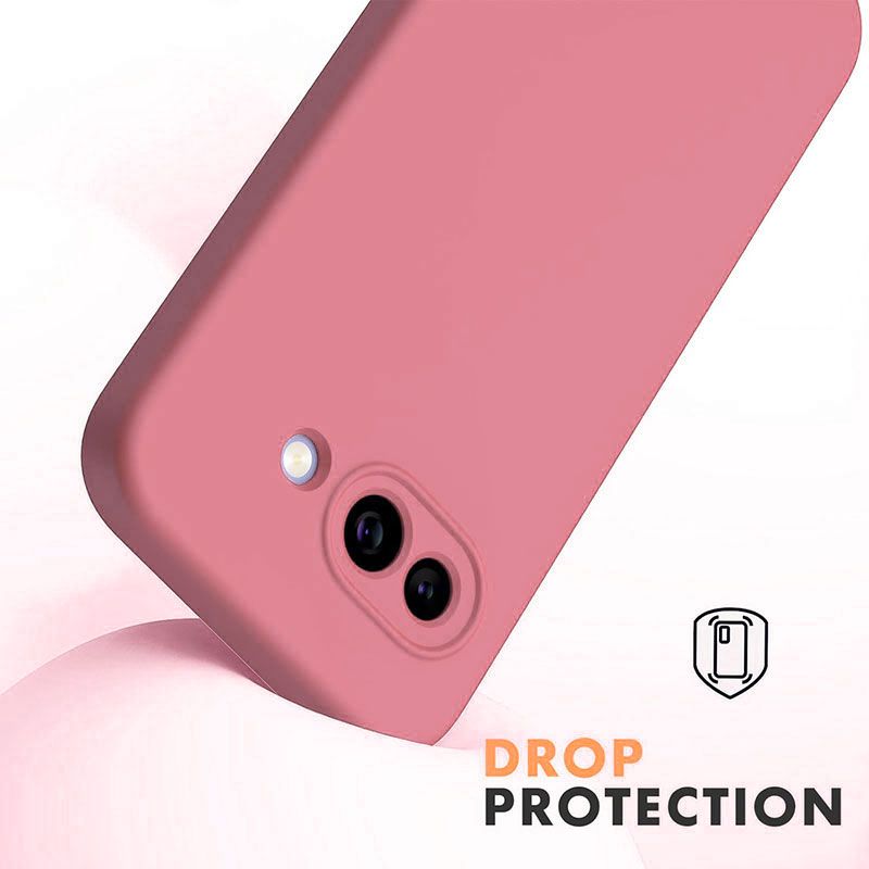 Funda Rosa de silicona suave para Google Pixel 9a