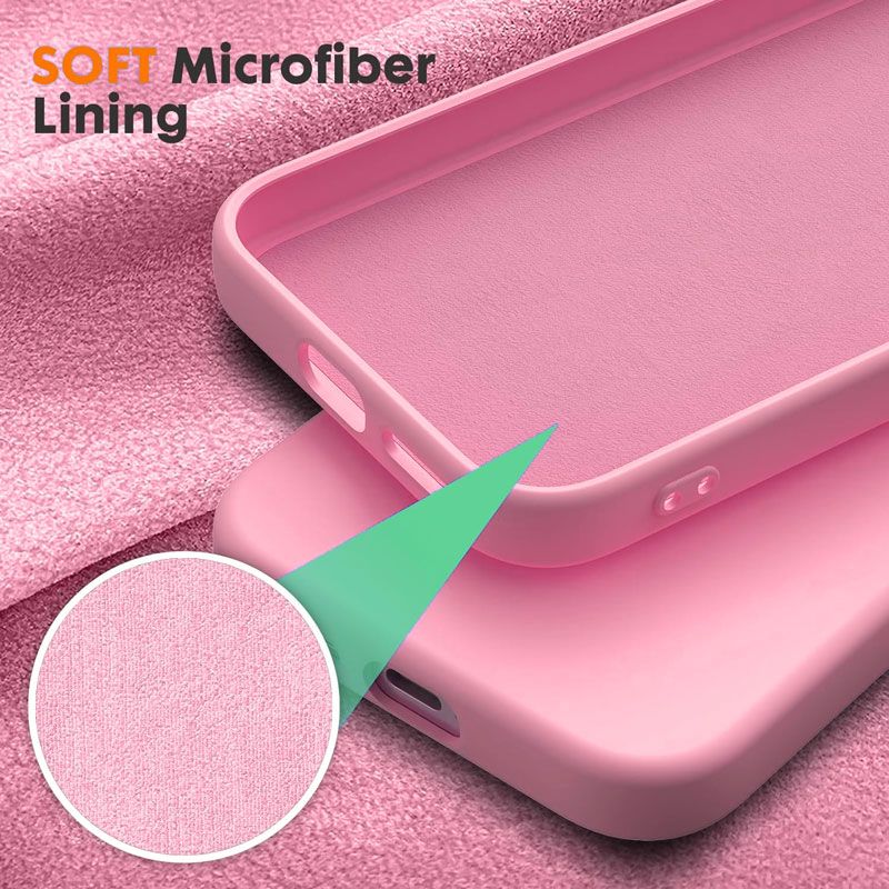 Funda Rosa de silicona suave para Google Pixel 9a