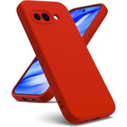Funda Roja de silicona suave para Google Pixel 9a