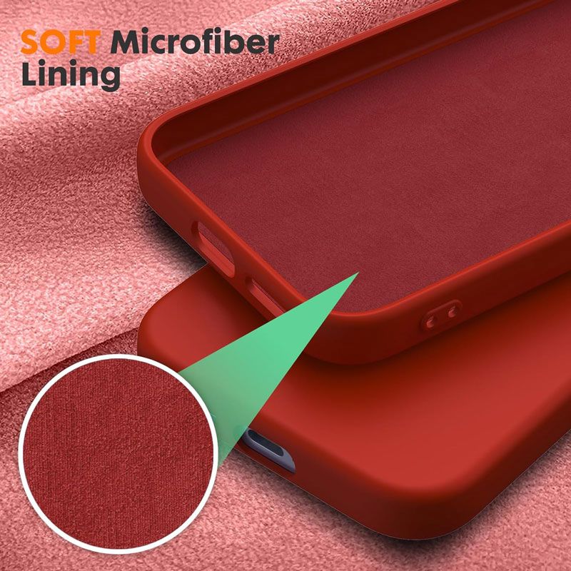 Funda Roja de silicona suave para Google Pixel 9a