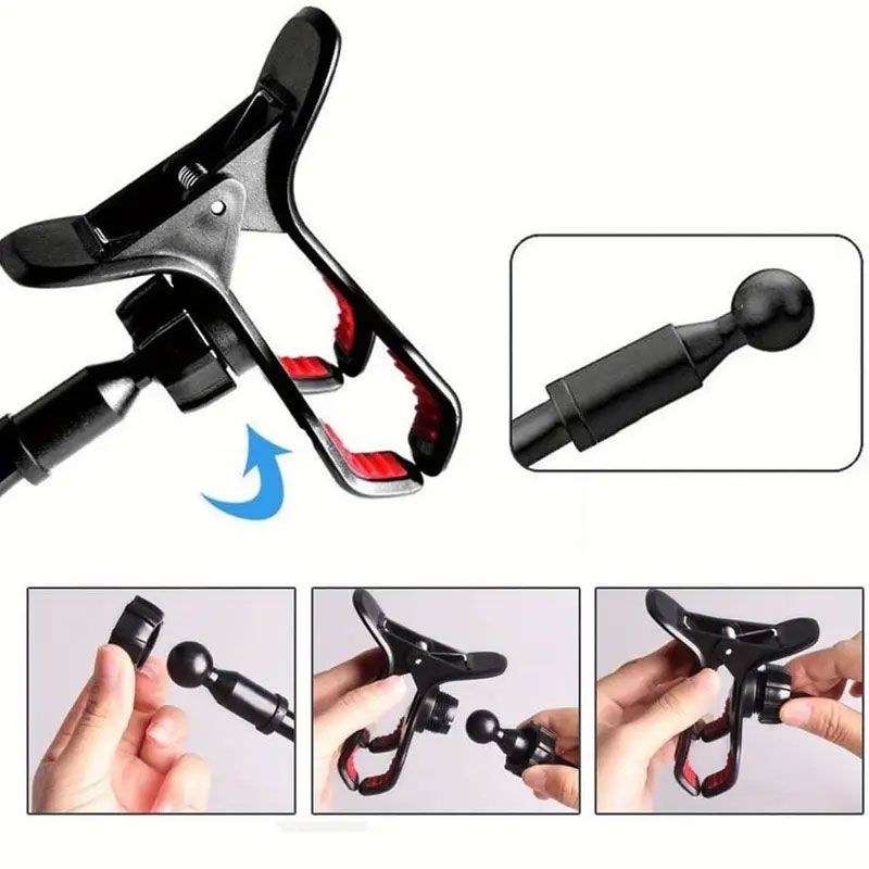 Soporte de pinza giratorio 360 con brazo flexible