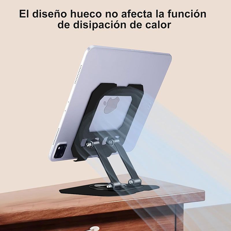 Soporte de escritorio para tableta giratorio 360 y ajustable