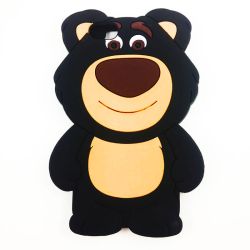 Funda 3D de Silicona Oso Lotso Toy Story Iphone 6 Plus y 6S Plus Negro