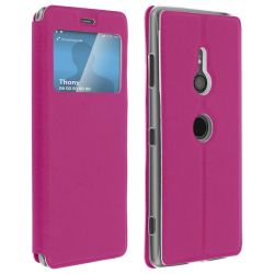 Funda con Tapa y Ventana para Sony Xperia XZ3 Rosa