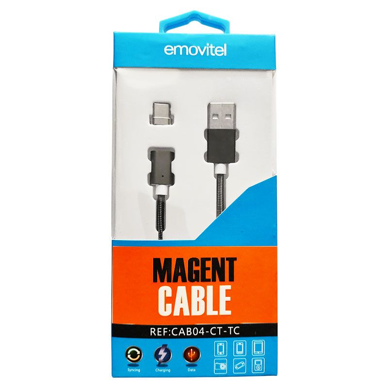 Cable Magnético USB Tipo C 2A de Carga 1 metro