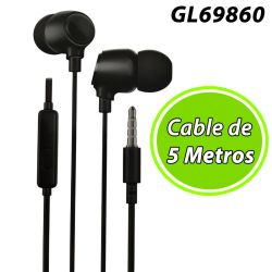 Auriculares con cable de 5 metros y micrófono GLS69860