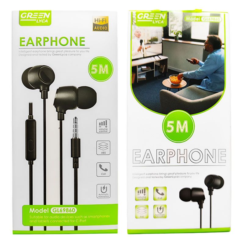 Auriculares con cable de 5 metros y micrófono GLS69860